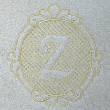 Script Letter Z - 7.8 Inch (Embossed)