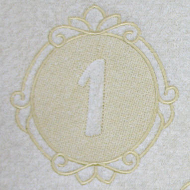 Script Number 1 - 7.8 Inch (Embossed)