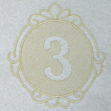 Script Number 3 - 7.8 Inch (Embossed)