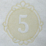 Script Number 5 - 7.8 Inch (Embossed)