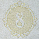 Script Number 8 - 7.8 Inch (Embossed)
