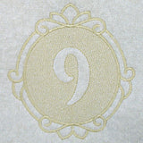 Script Number 9 - 7.8 Inch (Embossed)