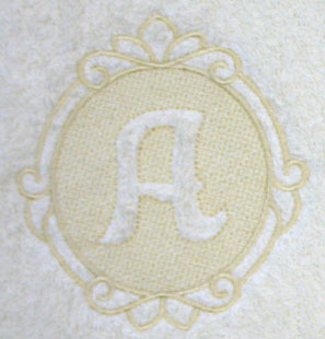 Script Letter A - 7.8 Inch (Embossed)