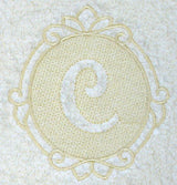 Script Letter C - 7.8 Inch (Embossed)