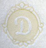 Script Letter D - 7.8 Inch (Embossed)
