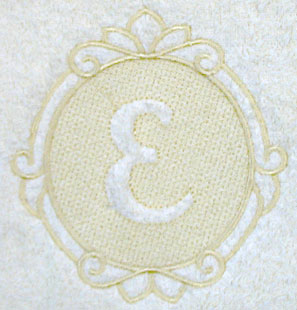 Script Letter E - 7.8 Inch (Embossed)