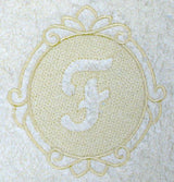 Script Letter F - 7.8 Inch (Embossed)