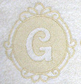 Script Letter G - 7.8 Inch (Embossed)
