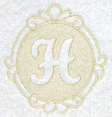 Script Letter H - 7.8 Inch (Embossed)