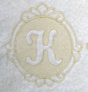 Script Letter K - 7.8 Inch (Embossed)