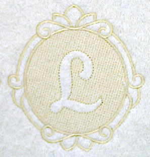 Script Letter L - 7.8 Inch (Embossed)
