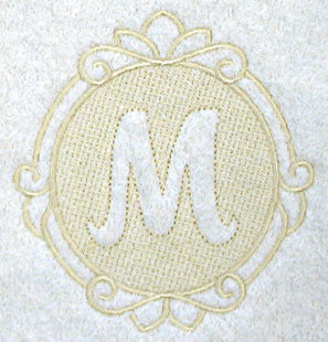Script Letter M - 7.8 Inch (Embossed)