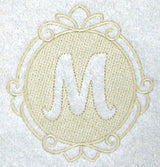 Script Letter M - 7.8 Inch (Embossed)