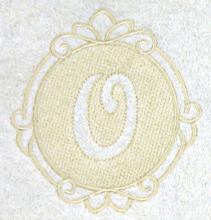 Script Letter O - 7.8 Inch (Embossed)