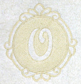 Script Letter O - 7.8 Inch (Embossed)