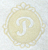 Script Letter P - 7.8 Inch (Embossed)