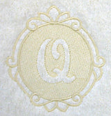 Script Letter Q - 7.8 Inch (Embossed)