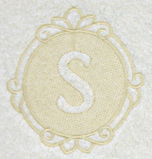 Script Letter S - 7.8 Inch (Embossed)