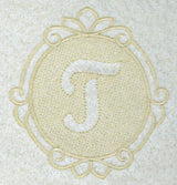 Script Letter T - 7.8 Inch (Embossed)