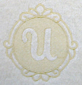 Script Letter U - 7.8 Inch (Embossed)