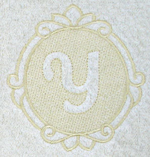 Script Letter Y - 7.8 Inch (Embossed)