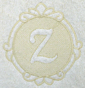 Script Letter Z - 7.8 Inch (Embossed)