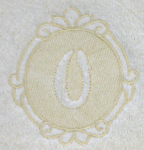 Script Number 0 - 7.8 Inch (Embossed)