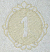 Script Number 1 - 7.8 Inch (Embossed)