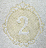 Script Number 2 - 7.8 Inch (Embossed)