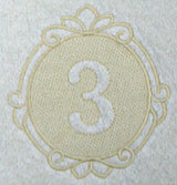 Script Number 3 - 7.8 Inch (Embossed)