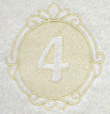 Script Number 4 - 7.8 Inch (Embossed)