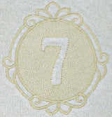 Script Number 7 - 7.8 Inch (Embossed)