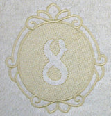Script Number 8 - 7.8 Inch (Embossed)