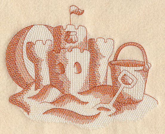 Sandcastle Beach Scene (Toile)