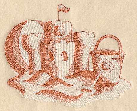 Sandcastle Beach Scene (Toile)