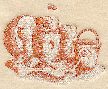 Sandcastle Beach Scene (Toile)