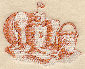 Sandcastle Beach Scene (Toile)