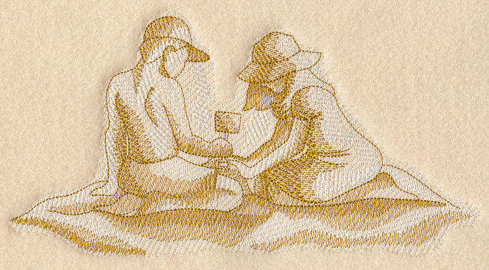 Kids at Play Beach Scene (Toile)