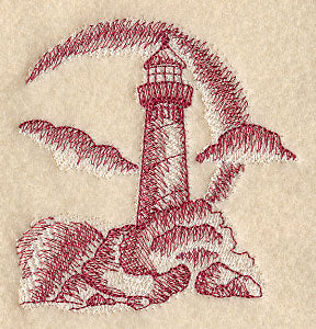 Lighthouse Beach Scene (Toile)