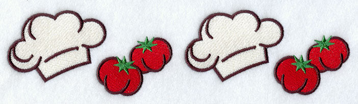 Chef Hat and Tomatoes Border