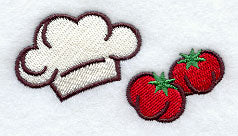 Chef Hat and Tomatoes Border