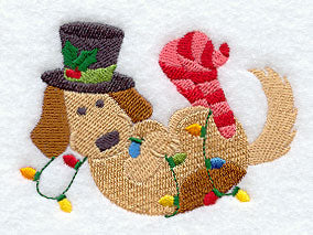 Top Hat and Tree Lights Dog