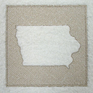 Iowa (Embossed)