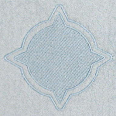 Compass with Border (Embossed)