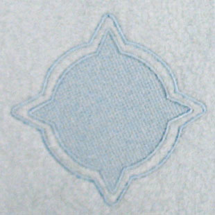 Compass with Border (Embossed)