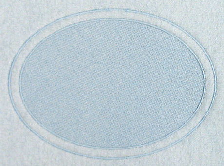 Oval with Border (Embossed)