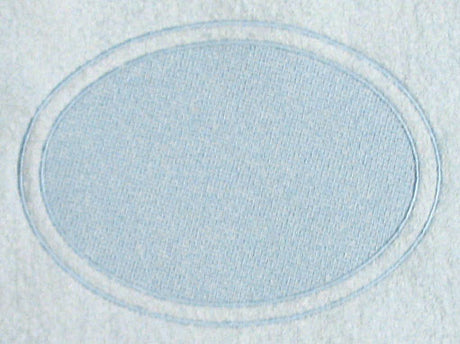 Oval with Border (Embossed)