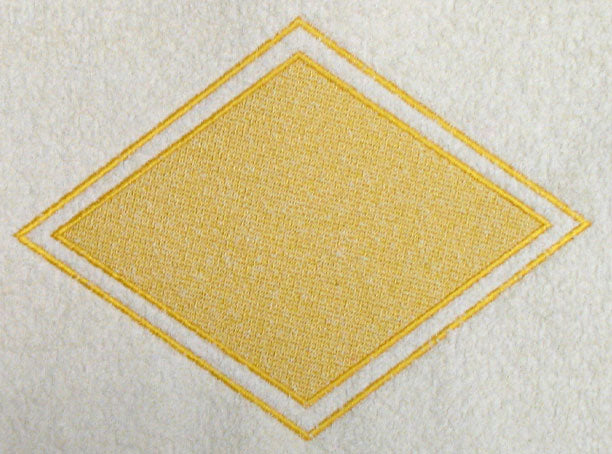 Diamond with Border (Embossed)