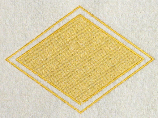 Diamond with Border (Embossed)