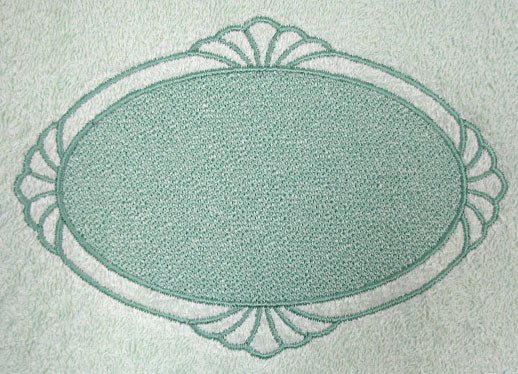 Oval with Border (Embossed)